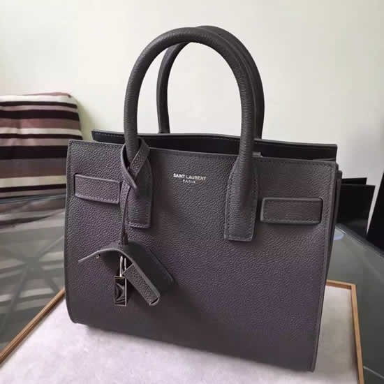 Replica Saint Laurent Nano Sac De Jour Bag In Black Grained Leather